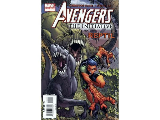 Comic Books Marvel Comics - Avengers The Initiative Featuring Reptil (2009) 001 (Cond. FN/VF) - 16039 - Cardboard Memories Inc.