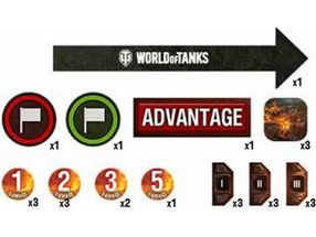 miniatures Gale Force Nine - World of Tanks - Token Gaming Set - 25 Count - Cardboard Memories Inc.