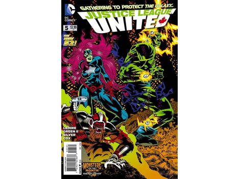 Comic Books DC Comics - Justice League United 005 - Monsters of the Month Variant - 3451 - Cardboard Memories Inc.