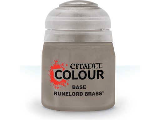 Paints and Paint Accessories Citadel Base - Runelord Brass - 21-55 - Cardboard Memories Inc.