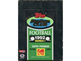 Sports Cards Topps - 1992 - Football - Series 1 - Stadium Club - Hobby Box - Cardboard Memories Inc.