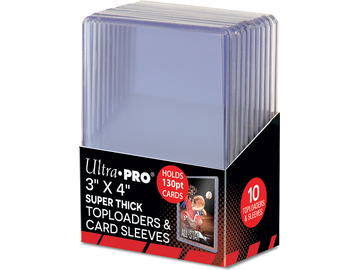 Supplies Ultra Pro - Top Loaders - 3x4 Super Thick 130pt with Sleeves Combo - Cardboard Memories Inc.
