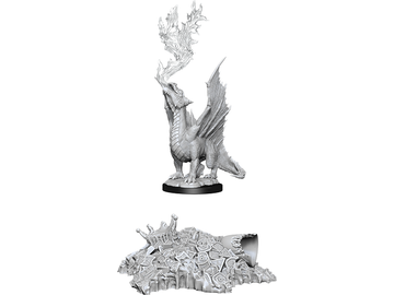 Role Playing Games Wizkids - Dungeons and Dragons - Nolzurs Marvellous Miniatures - Gold Dragon Wyrmling - 90028 - Cardboard Memories Inc.