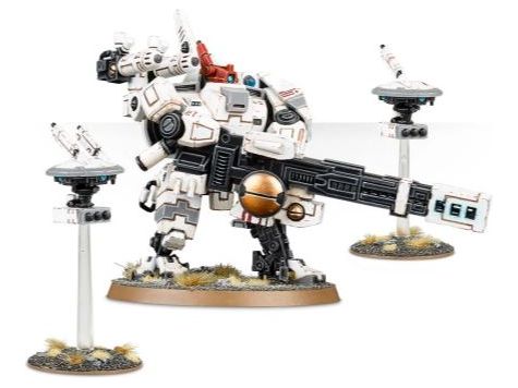 Collectible Miniature Games Games Workshop - Warhammer 40K - Tau Empire - XV88 Broadside Battlesuits - 56-15 - Cardboard Memories Inc.