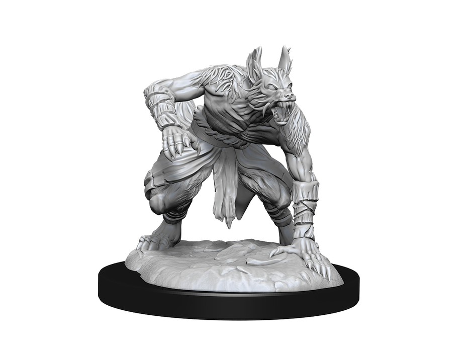 Role Playing Games Wizkids - Dungeons and Dragons - Unpainted Miniature - Nolzurs Marvellous Miniatures - Jackalwere and Jackal - 90244 - Cardboard Memories Inc.