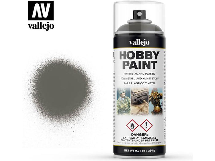 Paints and Paint Accessories Acrylicos Vallejo - Paint Spray - German Field Grey - 28 006 - Cardboard Memories Inc.