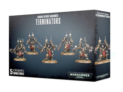 Collectible Miniature Games Games Workshop - Warhammer 40K - Chaos Space Marines - Terminators - 43-19 - Cardboard Memories Inc.
