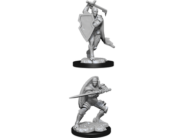 Role Playing Games Wizkids - Dungeons and Dragons - Unpainted Miniature - Nolzurs Marvellous Miniatures - Warforged Male Fighter - 90147 - Cardboard Memories Inc.