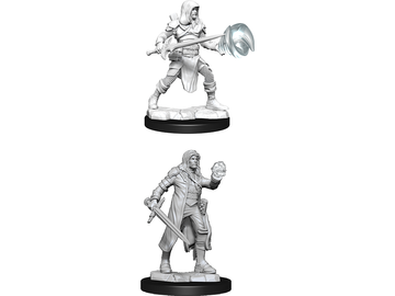 Role Playing Games Wizkids - Dungeons and Dragons - Unpainted Miniature - Nolzurs Marvellous Miniatures - Human Male Fighter/Wizard - 90150 - Cardboard Memories Inc.