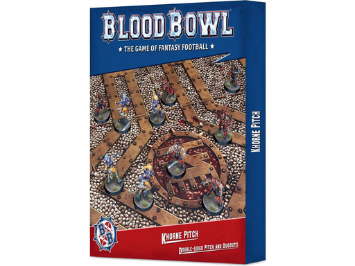 Collectible Miniature Games Games Workshop - Blood Bowl - Khorne Pitch - Double Sided Pitch and Dugouts Set - 202-18 - Cardboard Memories Inc.