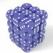 Dice Chessex Dice - Opaque Purple with White - Set of 36 D6 - CHX 25807 - Cardboard Memories Inc.