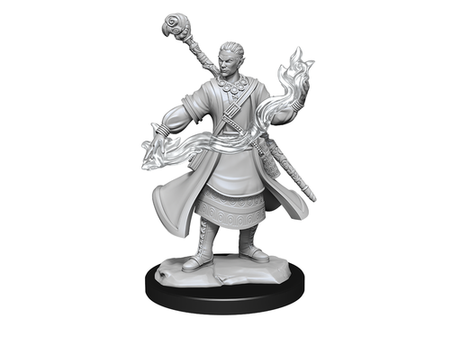 Role Playing Games Wizkids - Dungeons and Dragons - Unpainted Miniature - Nolzurs Marvellous Miniatures - Half-Elf Wizard Male - 90229 - Cardboard Memories Inc.