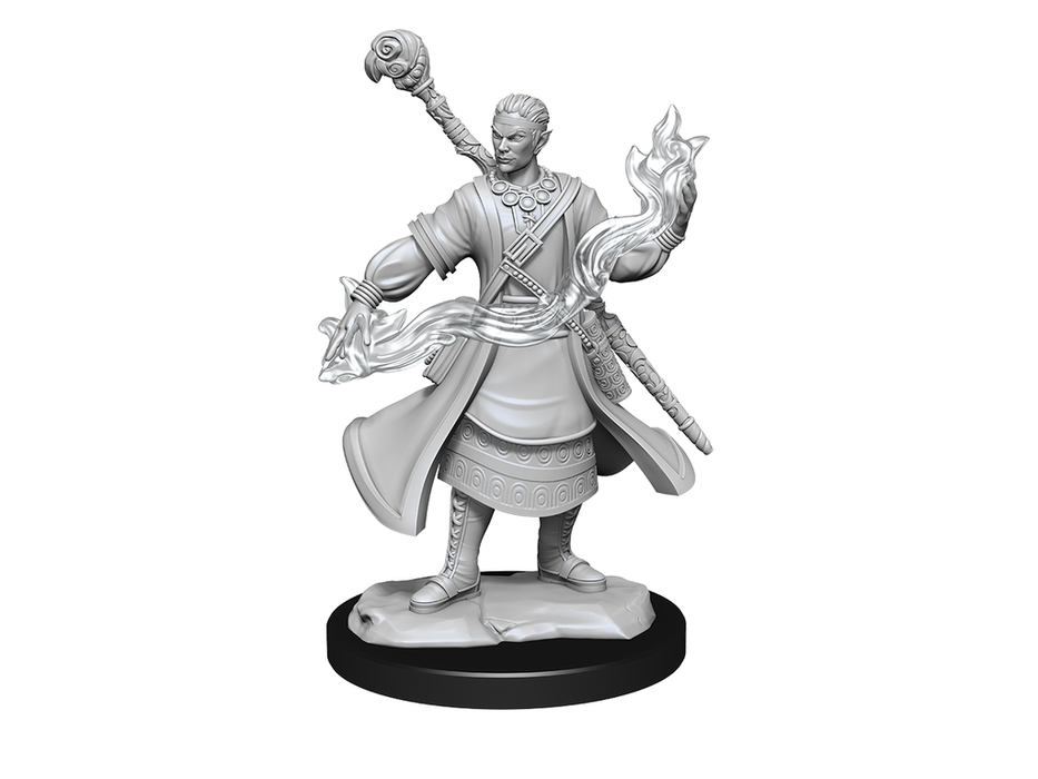 Role Playing Games Wizkids - Dungeons and Dragons - Unpainted Miniature - Nolzurs Marvellous Miniatures - Half-Elf Wizard Male - 90229 - Cardboard Memories Inc.