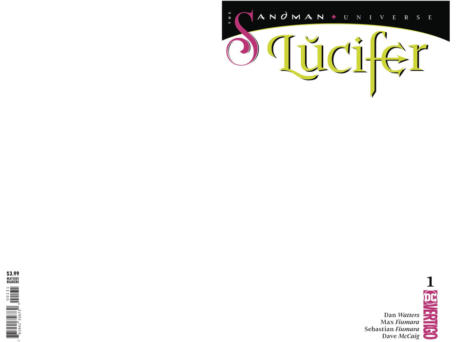 Comic Books DC Comics - Lucifer 01 - Blank Cover - 4555 - Cardboard Memories Inc.