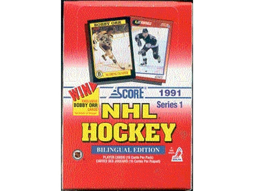 Sports Cards Score - 1991 - Series 1 - Hockey - Bilingual Edition - Hobby Box - Cardboard Memories Inc.