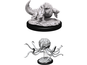 Role Playing Games Wizkids - Dungeons and Dragons - Nolzurs Marvellous Miniatures - Grell and Basilisk - 90022 - Cardboard Memories Inc.
