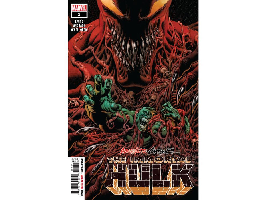 Comic Books Marvel Comics - Absolute Carnage Immortal Hulk 001 - 4740 - Cardboard Memories Inc.
