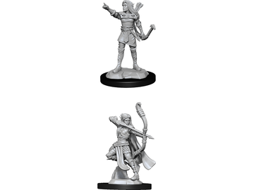 Role Playing Games Wizkids - Dungeons and Dragons - Unpainted Miniature - Nolzurs Marvellous Miniatures - Elf Female Ranger - 90143 - Cardboard Memories Inc.