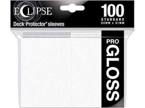Supplies Ultra Pro - Eclipse Gloss Deck Protectors - Standard Size - 100 Count Arctic White - Cardboard Memories Inc.