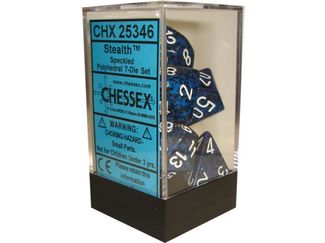 Dice Chessex Dice - Speckled Stealth - Set of 7 - CHX 25346 - Cardboard Memories Inc.