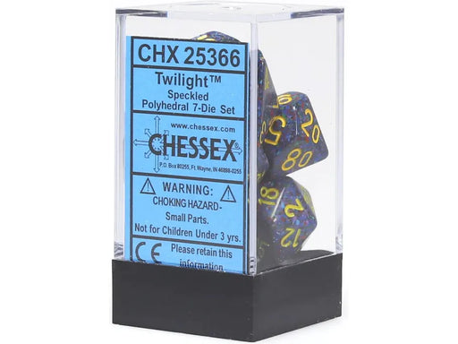 Dice Chessex Dice - Speckled Twilight - Set of 7 - CHX 25366 - Cardboard Memories Inc.