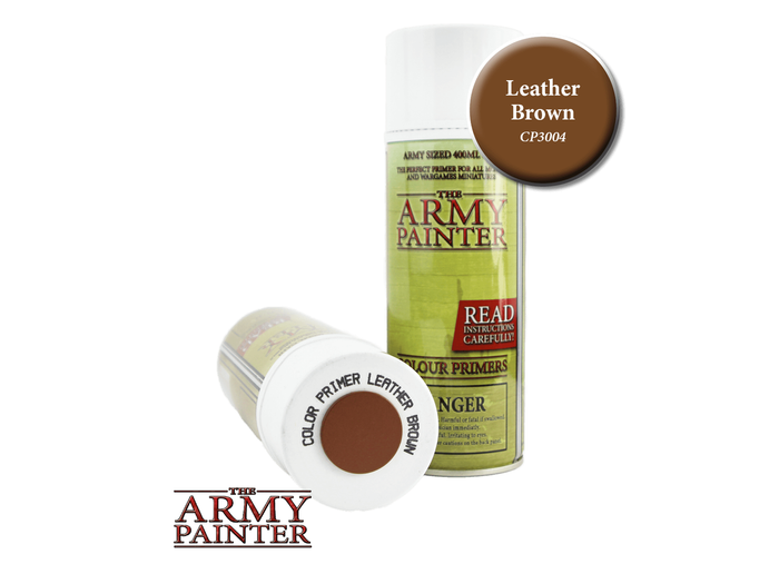Paints and Paint Accessories Army Painter - Colour Primer - Leather Brown - Paint Spray - Cardboard Memories Inc.