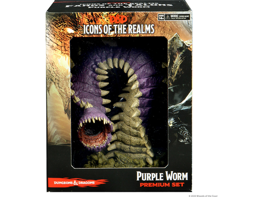 Role Playing Games Wizards of the Coast - Dungeons and Dragons - Icons of the Realms - Purple Worm - Premium Set - Cardboard Memories Inc.