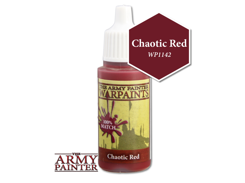 Paints and Paint Accessories Army Painter - Warpaints - Chaotic Red - Cardboard Memories Inc.