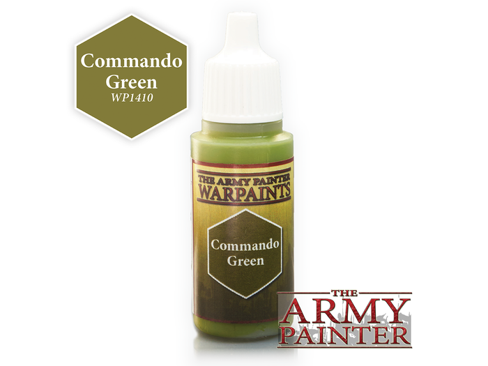 Paints and Paint Accessories Army Painter - Warpaints - Commando Green - Cardboard Memories Inc.