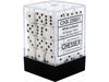 Dice Chessex Dice - Opaque White with Black - Set of 36 D6 - CHX 25801 - Cardboard Memories Inc.