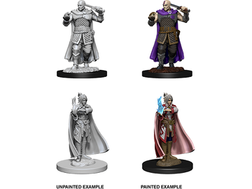Role Playing Games Wizkids - Dungeons and Dragons - Unpainted Miniatures - Nolzurs Marvelous Miniatures - Minsc and Delina - 73675 - Cardboard Memories Inc.