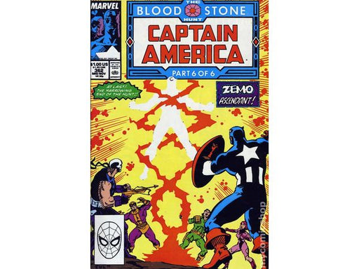 Comic Books Marvel Comics - Captain America - The Bloodstone Hunt (Part 6 of 6) 362 (Cond. VF-) - 7261 - Cardboard Memories Inc.