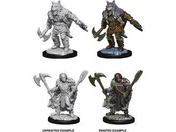 Role Playing Games Wizkids - Dungeons and Dragons - Unpainted Miniature - Nolzurs Marvelous Miniatures - Male Half-Orc Barbarian - 73704 - Cardboard Memories Inc.