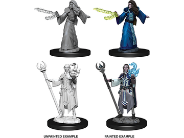 Role Playing Games Wizkids - Dungeons and Dragons - Unpainted Miniatures - Nolzurs Marvelous Miniatures - Male Elf Wizard - 73709 - Cardboard Memories Inc.