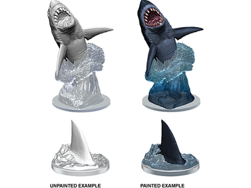 Role Playing Games Wizkids - Dungeons and Dragons - Unpainted Miniatures - Deep Cuts - Shark - 73729 - Cardboard Memories Inc.