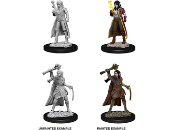 Role Playing Games Wizkids - Dungeons and Dragons - Unpainted Miniatures - Nolzurs Marvelous Miniatures - Female Elf Cleric - 73835 - Cardboard Memories Inc.