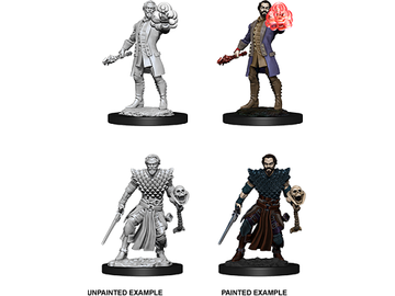 Role Playing Games Wizkids - Dungeons and Dragons - Unpainted Miniatures - Nolzurs Marvelous Miniatures - Male Human Warlock - 73836 - Cardboard Memories Inc.