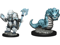 Role Playing Games Wizkids - Wardlings Minis Wave 4 - Ice Orc and Ice Worm - 74072 - Cardboard Memories Inc.