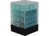 Dice Chessex Dice - Frosted Teal with White - Set of 36 D6 - CHX 27805 - Cardboard Memories Inc.