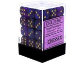 Dice Chessex Dice - Borealis Royal Purple with Gold - Set of 36 D6 - CHX 27867 - Cardboard Memories Inc.