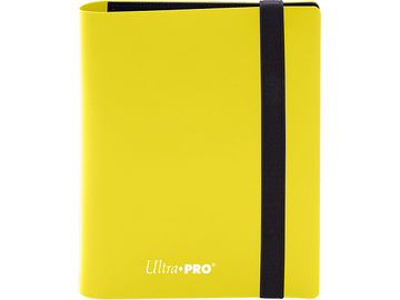 Supplies Ultra Pro - 2 Pocket - Eclipse Pro Binder - Lemon Yellow - Cardboard Memories Inc.