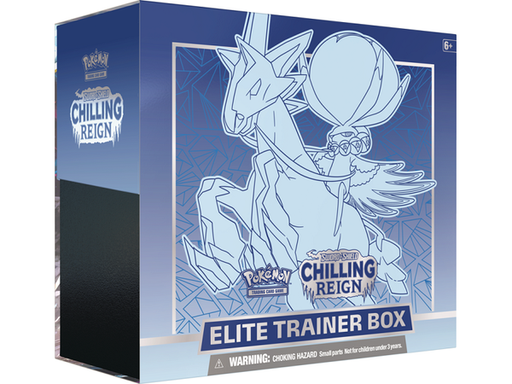 Trading Card Games Pokemon - Sword and Shield - Chilling Reign - Elite Trainer Box - Ice Rider Calyrex VMAX - Cardboard Memories Inc.