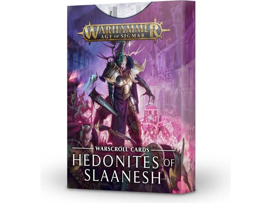 Collectible Miniature Games Games Workshop - Warhammer Age of Sigmar - Hedonites of Slaanesh - Warscroll Cards - 83-71 - Cardboard Memories Inc.
