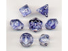 Dice Chessex Dice - Nebula Black with White - Set of 7 - CHX 27408 - Cardboard Memories Inc.