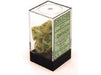 Dice Chessex Dice - Marble Green with Dark Green - Set of 7 - CHX 27409 - Cardboard Memories Inc.