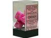 Dice Chessex Dice - Vortex Pink with Gold - Set of 7 - CHX 27454 - Cardboard Memories Inc.