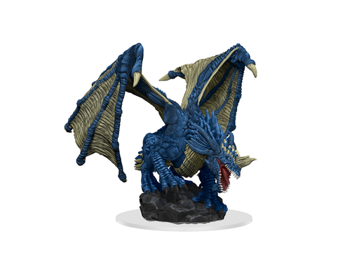 Role Playing Games Wizkids - Dungeons and Dragons - Unpainted Miniature - Nolzurs Marvellous Miniatures - Young Blue Dragon - 90322 - Cardboard Memories Inc.