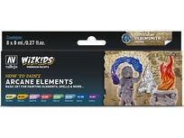 Paints and Paint Accessories Acrylicos Vallejo - Wizkids - Arcane Elements - Premium Set - Cardboard Memories Inc.
