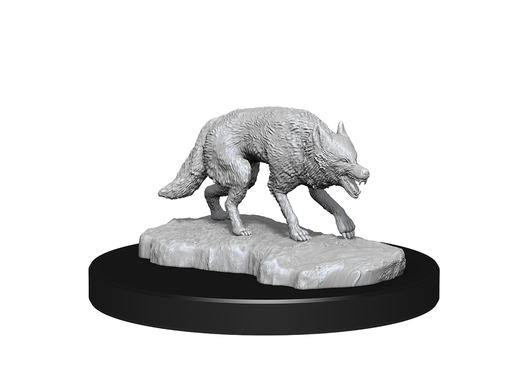 Role Playing Games Wizkids - Dungeons and Dragons - Unpainted Miniature - Nolzurs Marvellous Miniatures - Jackalwere and Jackal - 90244 - Cardboard Memories Inc.