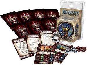 Board Games Fantasy Flight Games - Descent - Journeys In The Dark - Tristayne Olliven - Lieutenant Pack - Cardboard Memories Inc.